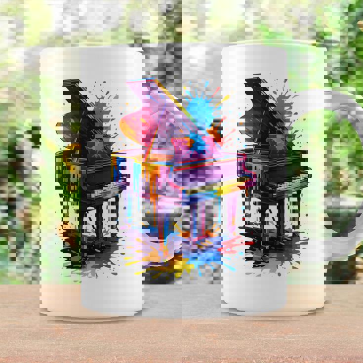 ピアノ ティー 楽器 ピアノ 長袖tシャツ コーヒーマグ ギフトのアイデア