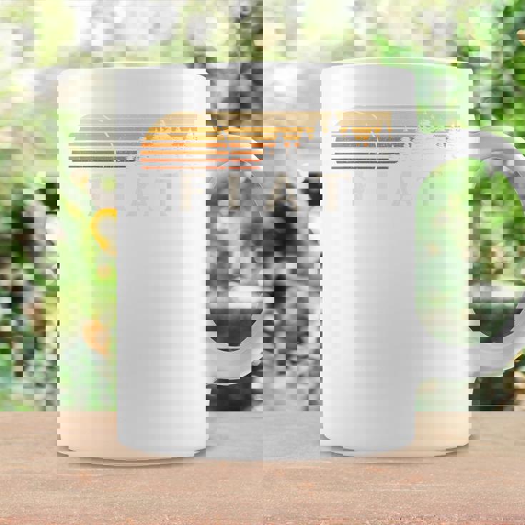 フィアット、Ks ヴィンテージ エバーグリーン サンセット 80年代 レトロ コーヒーマグ ギフトのアイデア