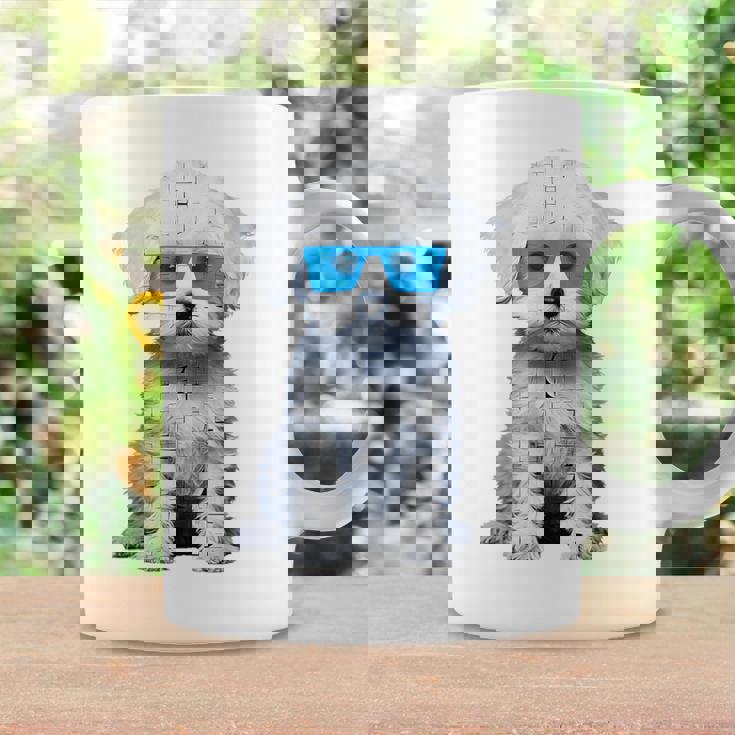 プードル 犬 幾何学的 キュート サングラス アニマル アート プードル コーヒーマグ ギフトのアイデア