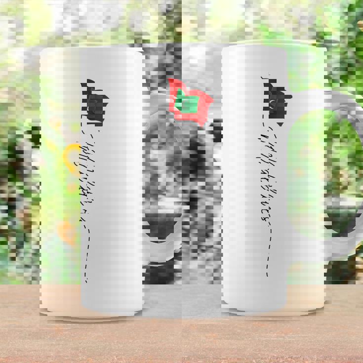 モルディブ、モルディブの国旗 男性 モルディブの国旗 愛国的 コーヒーマグ ギフトのアイデア