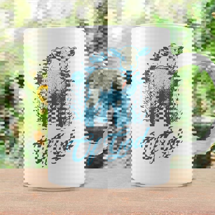 ラム オブ ゴッド キュート ヴィンテージ クリスチャン ラム デザイン 信仰 恋人 コーヒーマグ ギフトのアイデア