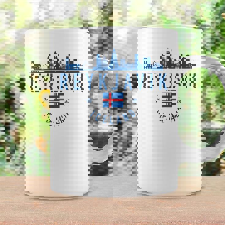 レイキャビク アイスランド アイスランド国旗 スカイライン プライド お土産 コーヒーマグ ギフトのアイデア