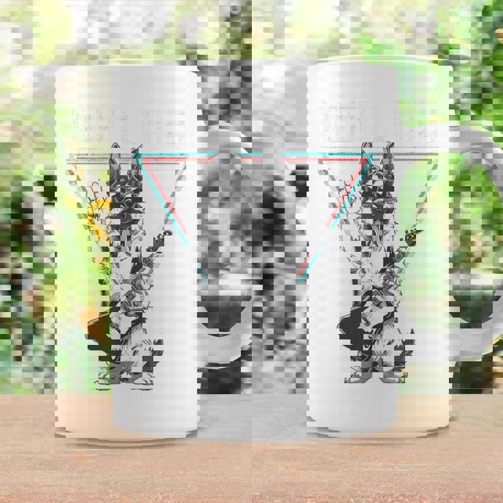 ロックンロール ドッグ ギター ミュージック バイブ コーヒーマグ ギフトのアイデア