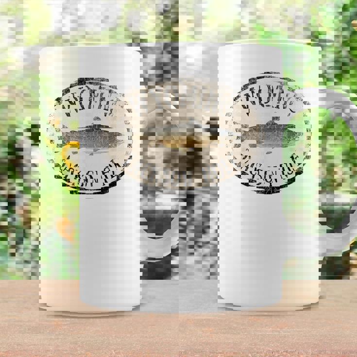 ワイオミング ジャクソン ホール トラウト 魚 フライフィッシング ビンテージ コーヒーマグ ギフトのアイデア