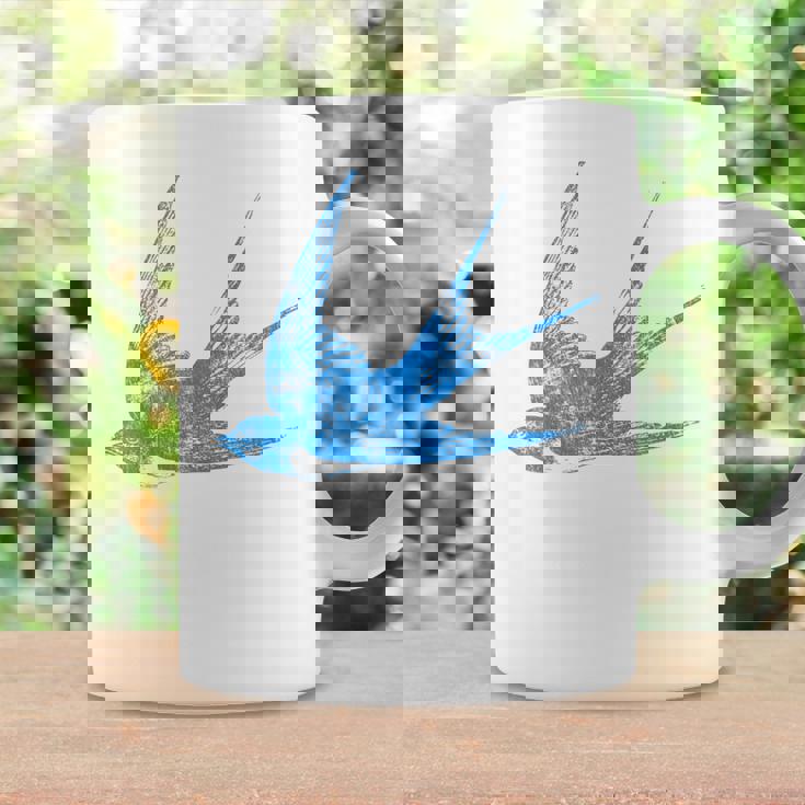 古びたツバメの青い鳥 シルエット 鳥 鳥 イラスト コーヒーマグ ギフトのアイデア