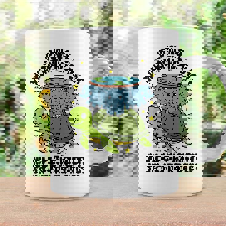 平らな地球協会 面白い陰謀論 亀の象 長袖tシャツ コーヒーマグ ギフトのアイデア