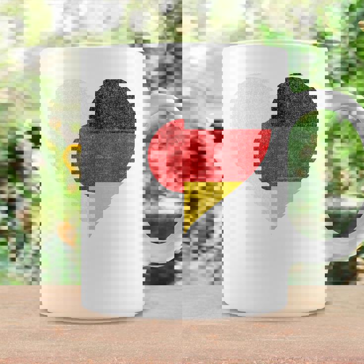 日本 ドイツ 国旗 ハート サッカー コーヒーマグ ギフトのアイデア