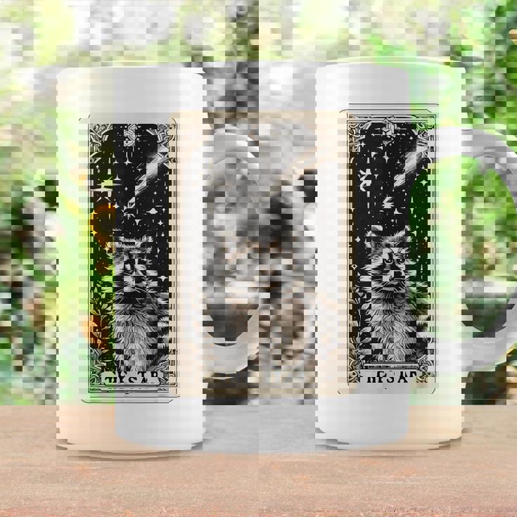 星のタロットカード アライグマ 占星術 神秘的なアライグマ コーヒーマグ ギフトのアイデア