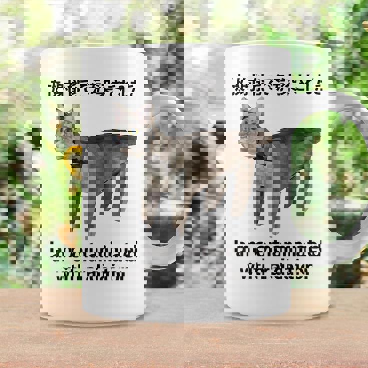 私は放射線で汚染されています 日本の猫 おもしろミーム コーヒーマグ ギフトのアイデア