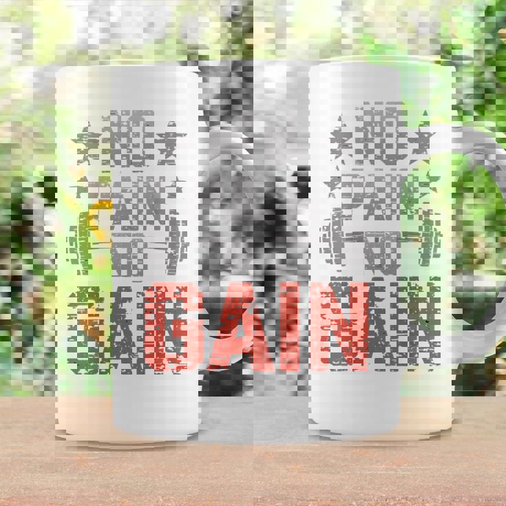 裏面にプリント No Pain No Gainign No Pain No Gain Meme コーヒーマグ ギフトのアイデア