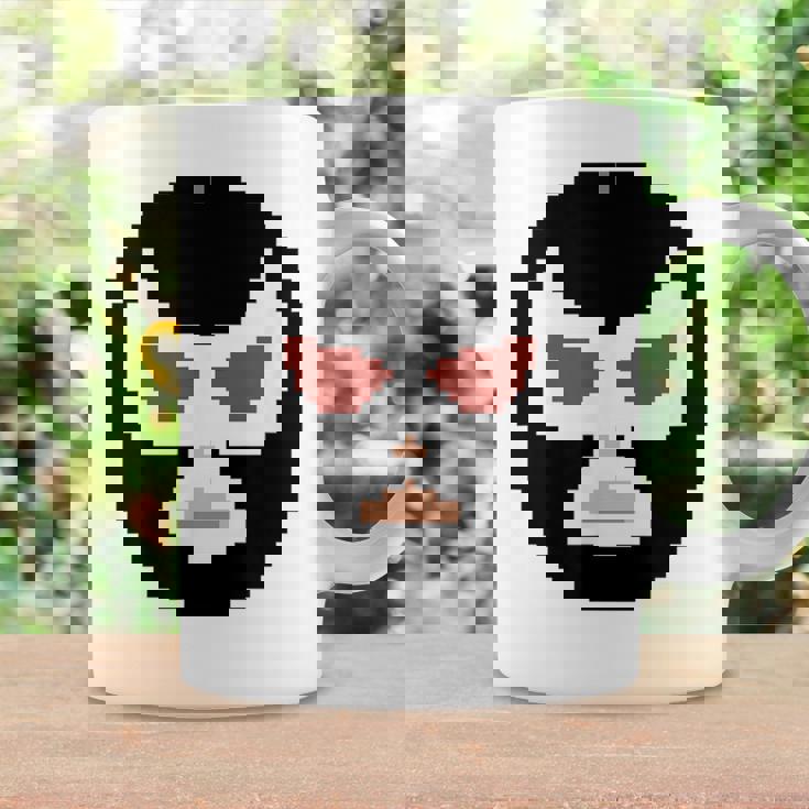 覆面レスラー マスク ピクセルアート ドット絵 怪人 プロレス コーヒーマグ ギフトのアイデア