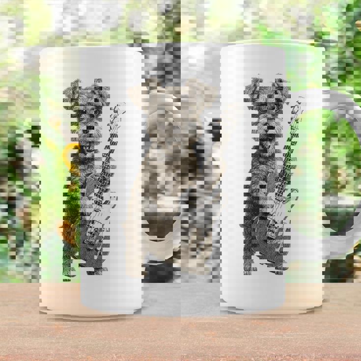 面白いtシャツ シュナウザー 犬 ギター イヌ メンズ 犬好き グッズ かわいい おもしろ 面白い 服 ネタ コーヒーマグ ギフトのアイデア