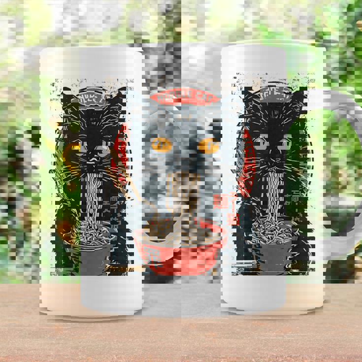 麺 猫 ラーメン好き 和食 猫 アート デザイン コーヒーマグ ギフトのアイデア