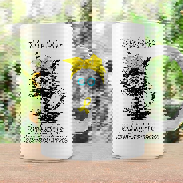 黒猫大丈夫だよ元気だ肉腫啓発 コーヒーマグ ギフトのアイデア