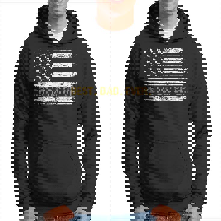 Bandiera Americana Best Dad Ever Best Daddy Bandiera Best Dad Ever Felpa con cappuccio