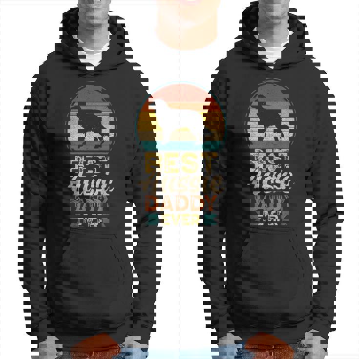 Best Aussie Daddy Ever Father's Day Australianhepherd Dad Felpa con cappuccio