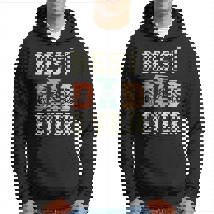 Best Dad Ever Bicicletta Mountain Bike Ciclista Da Corsa Felpa con cappuccio