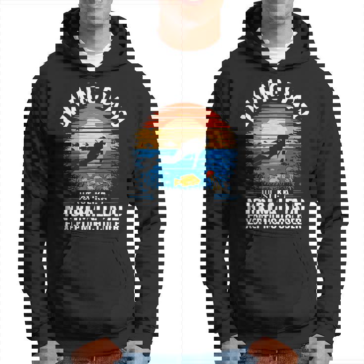 Immersioniubacquee Dad Humor Novelty Daddy cuba Diver Felpa con cappuccio