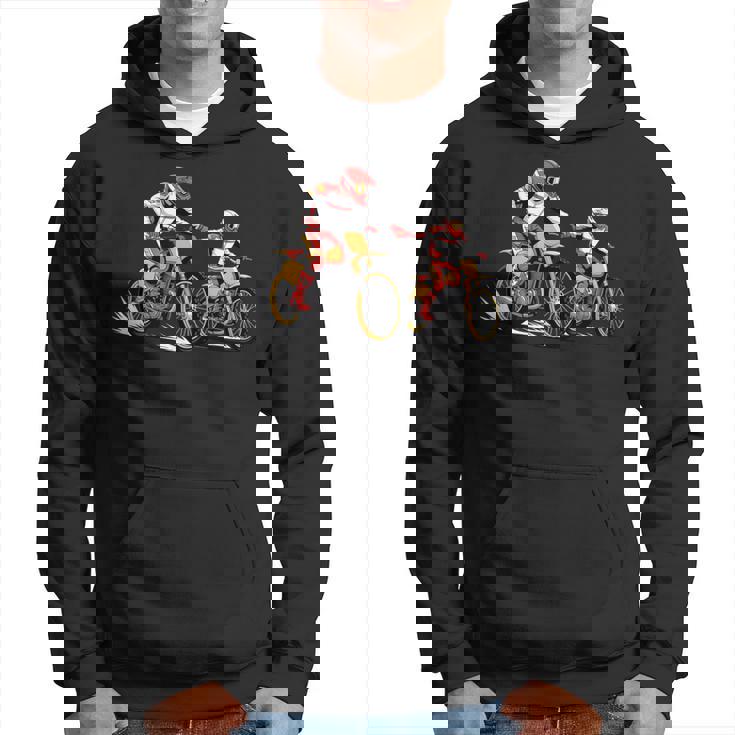 Motocross Padre E Figlio Moto Da Cross Festa Del Papà Felpa con cappuccio