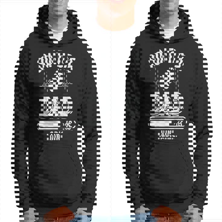 Soon To Be Dad 2025 Caricamento Dell'annuncio Di Gravidanza New Daddy Felpa con cappuccio