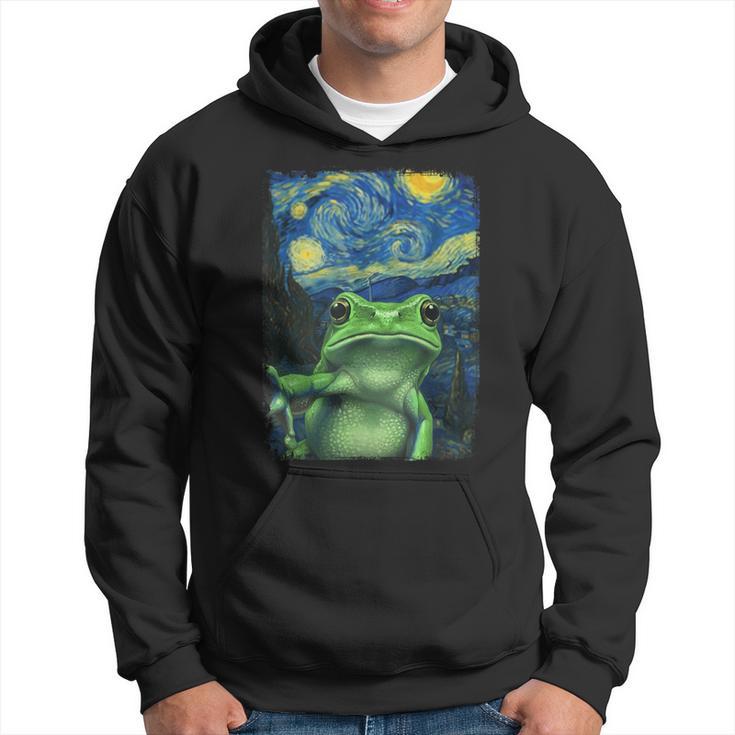 Van Gogh Nuit Étoiléeelfie Grenouille Sweat à capuche