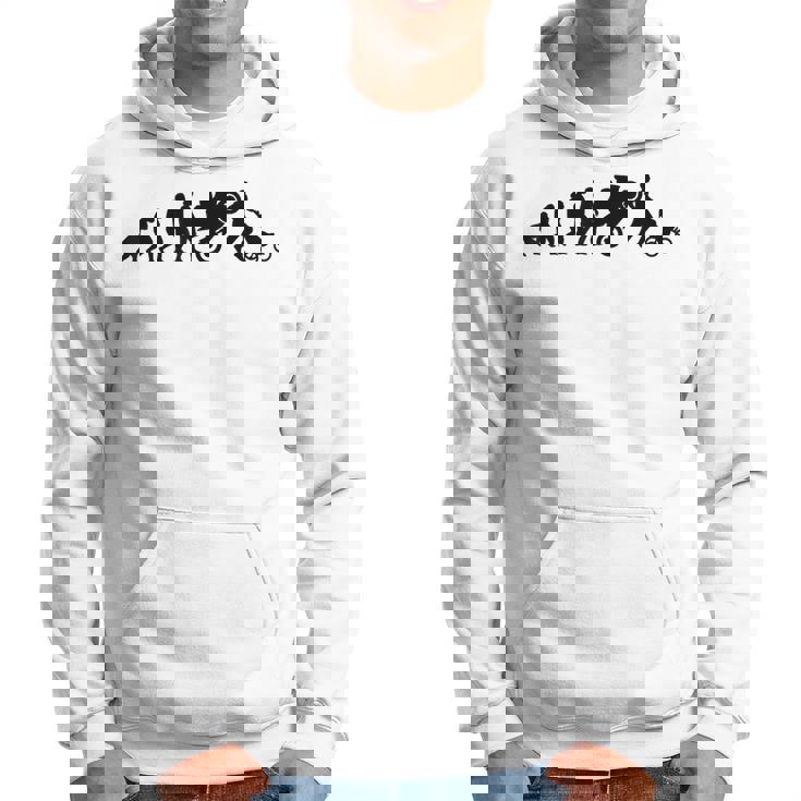 Evoluzione Biker Divertente Papà Motociclista Motociclista Felpa con cappuccio