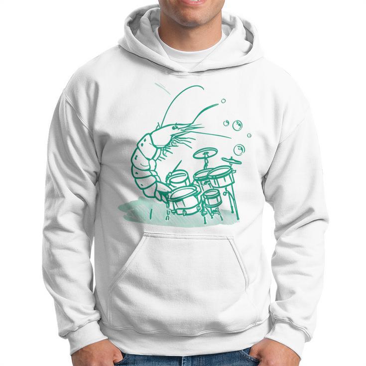 Instrument Musique Batterie Drôle Crevettes Sweat à capuche