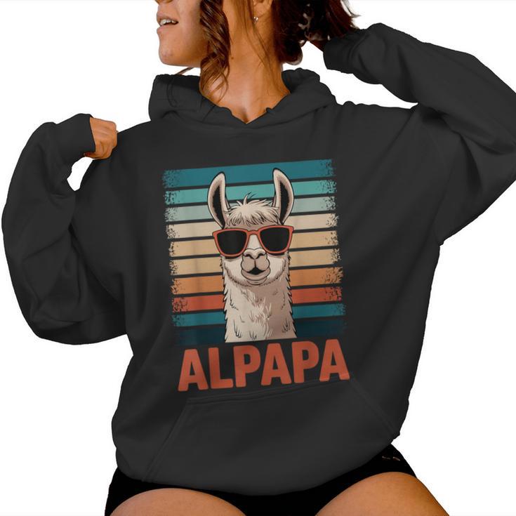 Alpapa Alpaca Dad Divertente Llama Regalo Per La Festa Del Felpa con cappuccio da donna