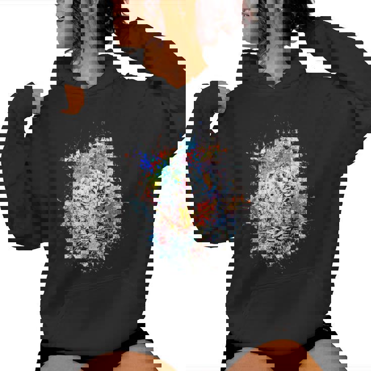 Beelegant 加熱虎 水彩画 面白い虎 レディースパーカー