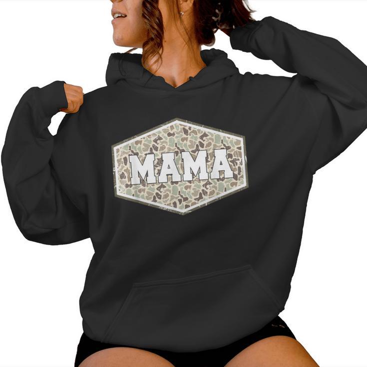 Camo Hunting Mama Vintage Camo Mom Mother's Day Hunting Wife Women Hoodie