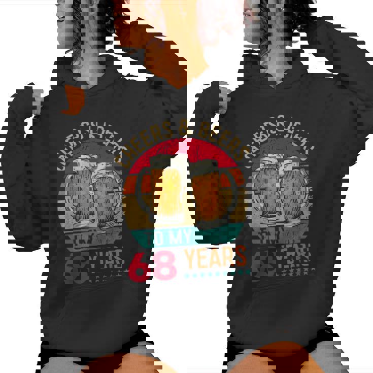 Cheers & Beers To 68 Years 68 Birthday 68Th Bday Men レディースパーカー
