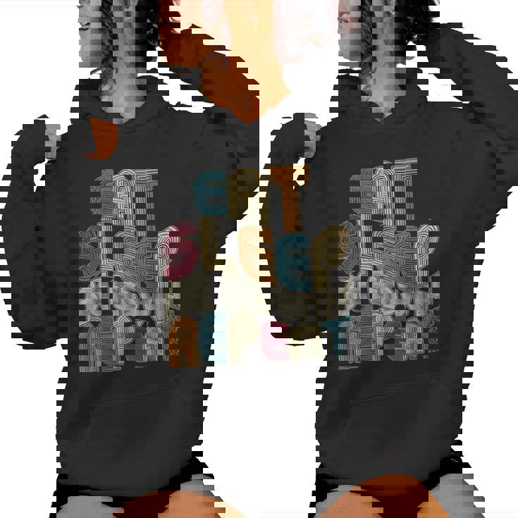 Eatleep Be Edwin Repeat Groovy Retro Edwin レディースパーカー