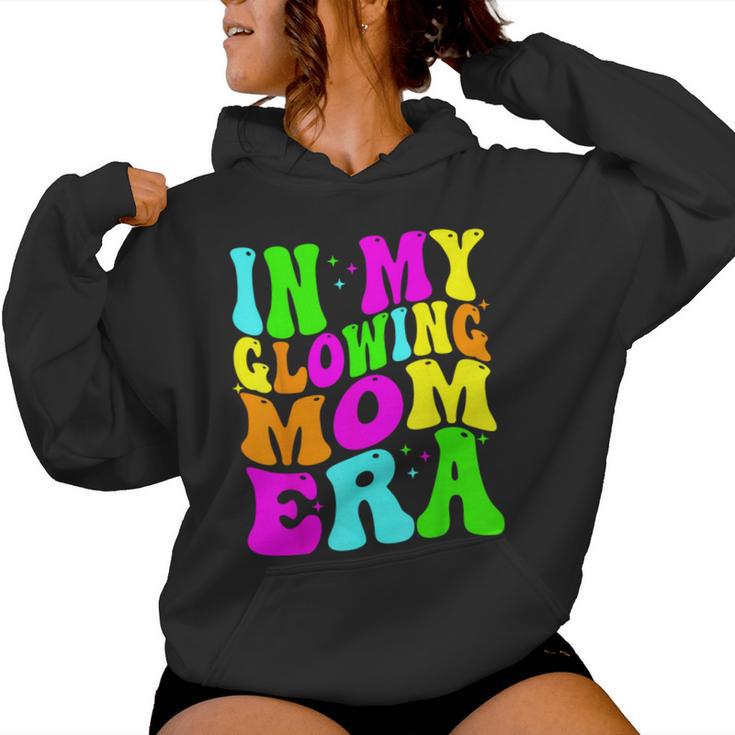 In My Glowing Mom Era Groovy Colorful Bright Women Hoodie