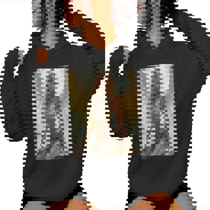 Hot Girl On 男性用 セクシーな天使の座り グランジ 長袖tシャツ レディースパーカー