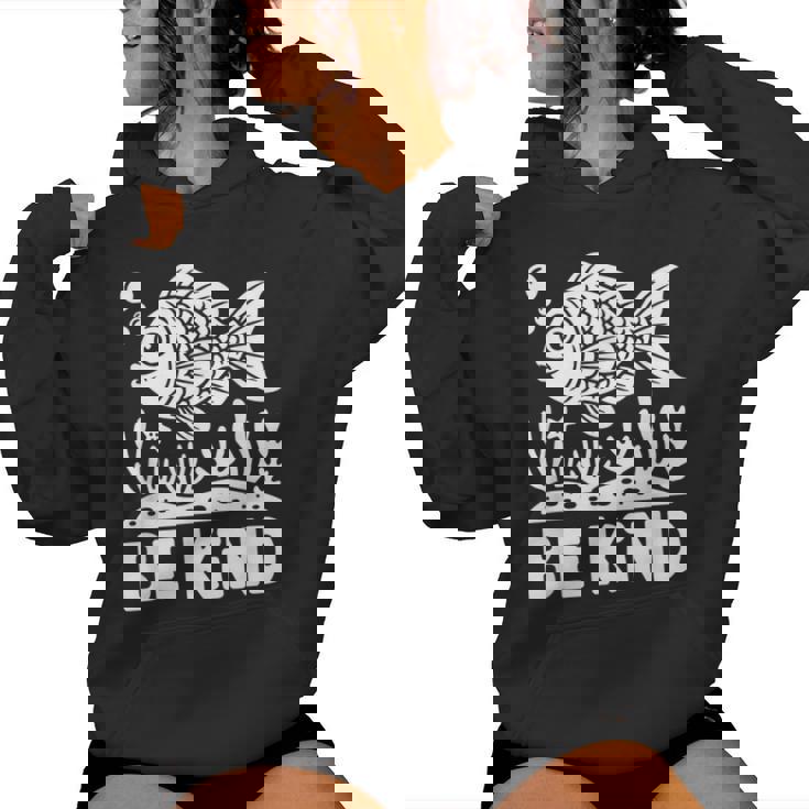 Be Kind Fish 学校教師の初日おめでとう レディースパーカー