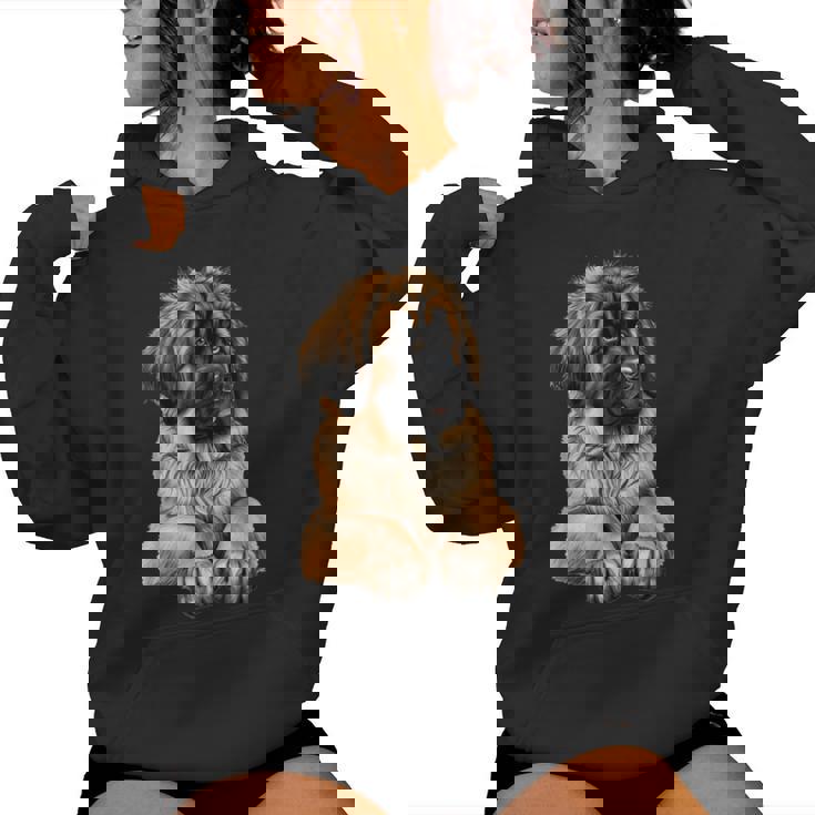 Leonberger Memoriale Per Allevatori Di Cuccioli Di Cane Mamma Papà Felpa con cappuccio da donna