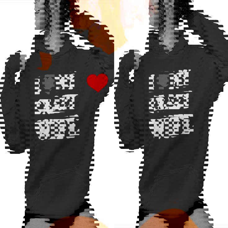 I Love My Crazy Wife レディースパーカー