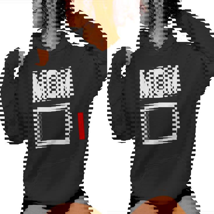 Mom Battery Low Mother Family Mama Mommy Mom レディースパーカー