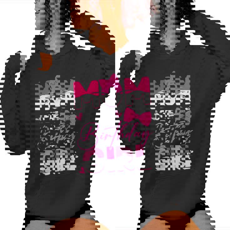 Mom Of The Birthday Girl Cat Kitty Family Matching Women Hoodie