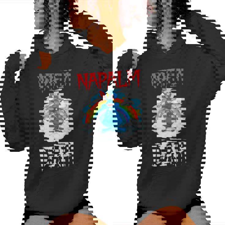 Napalm Death Rainbow Bunny ピンク ナパーム デスラビット レディースパーカー