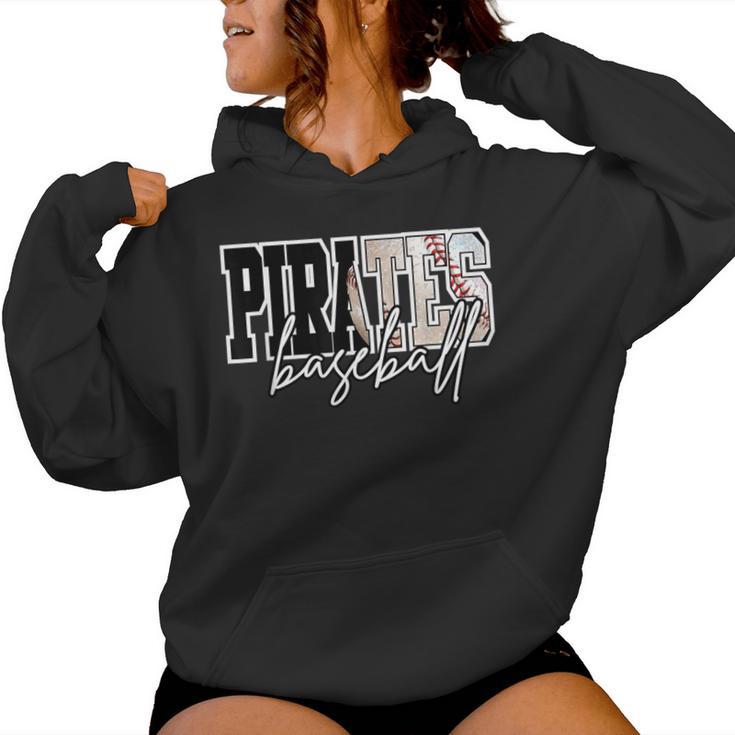 Pirates Baseball Mom Game Day School Spirit Pirate Pride Women Hoodie
