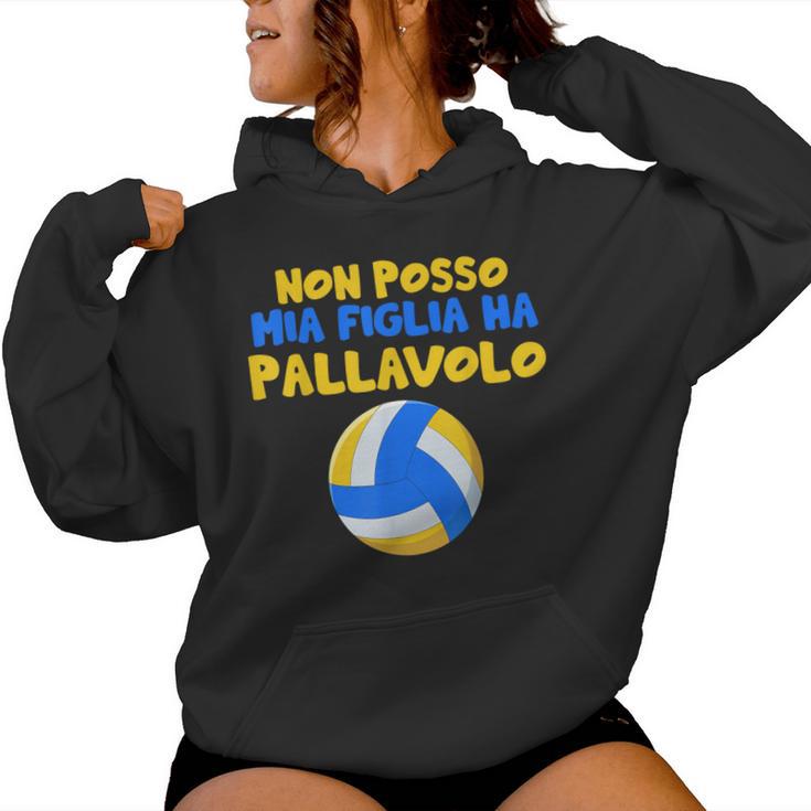 Regalo Per Mamma O Papà Ragazza Pallavolistaolleyball Felpa con cappuccio da donna