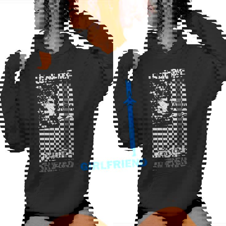 US Air Force USAF Veteran Proud Girlfriend Family Matching Women's Hoodie