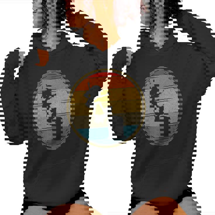 スケーター 女の子 ヴィンテージ レトロ スケートボード スケートボード キッズ レディースパーカー