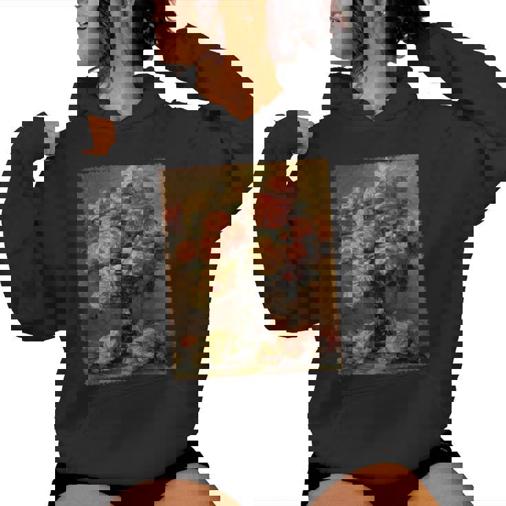 ピエール・オーギュスト・ルノワール作「花瓶の中のバラ」 ガーデンフラワー レディースパーカー