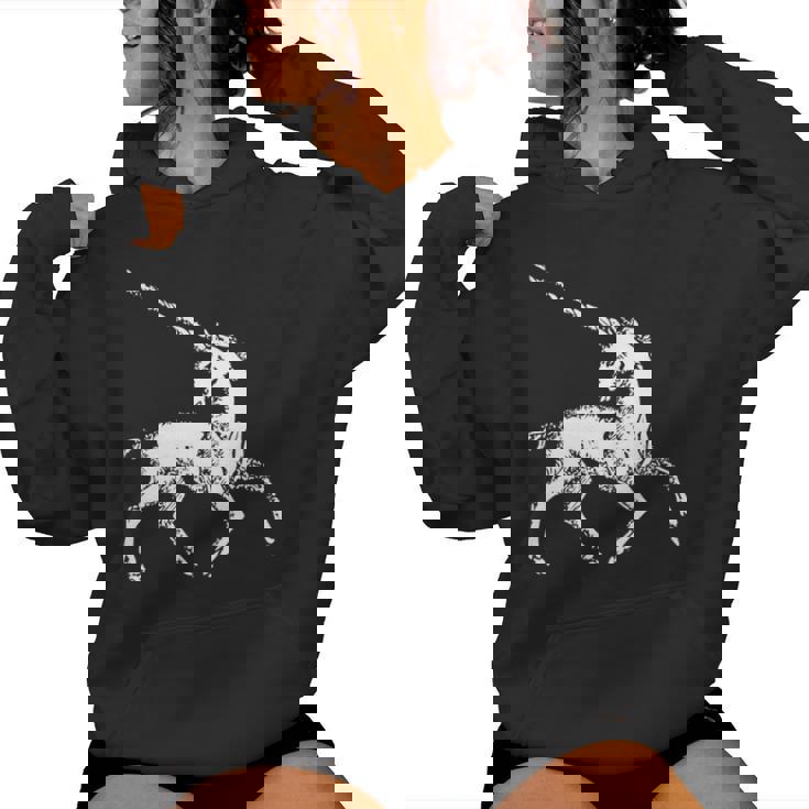 ユニコーン 神話上の生き物 おとぎ話 ファンタジー ヴィンテージ 古い Unicorn Fairy Tale Horse 長袖tシャツ レディースパーカー