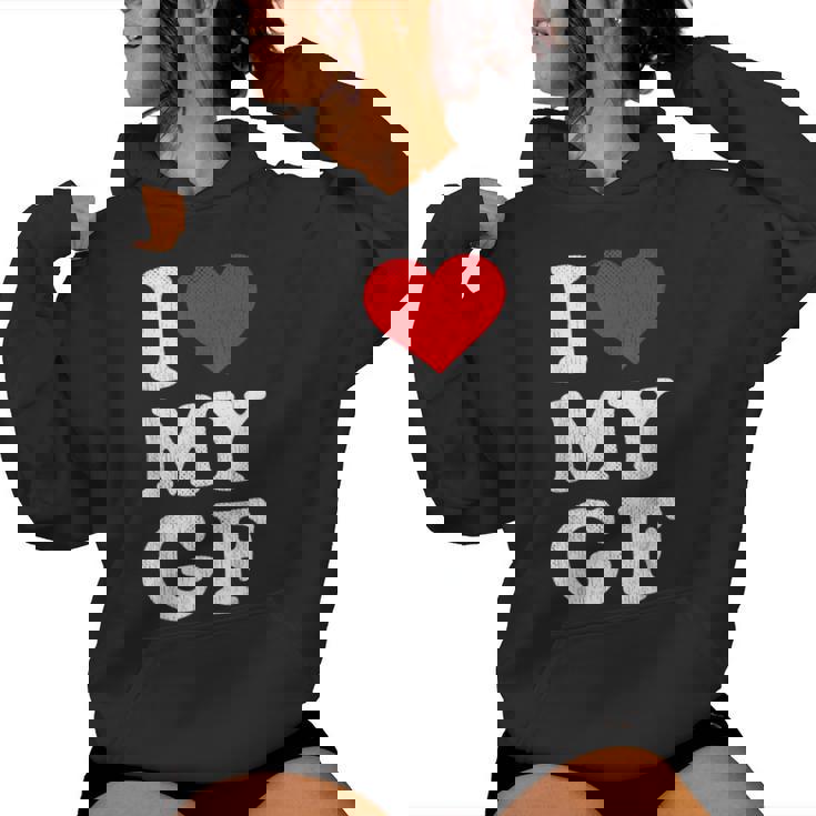 ユーズド加工 I Heart My Girlfriend アパレル I Love My Gf レディースパーカー