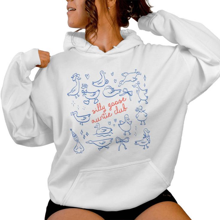Auntie Aunt Silly Goose Mother’S Day Silly Goose Auntie Club Women Hoodie