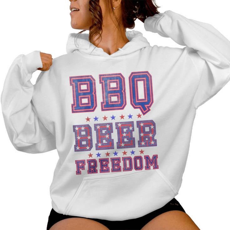 Bbq Beer Freedom シャツ ビンテージ レディースパーカー