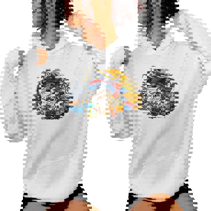 Beer Dad Piratehark グラフィック 漫画 海 アドベンチャーシャツ レディースパーカー